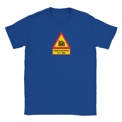 Lågkonjunktur Varningsskylt - T-shirt Blå