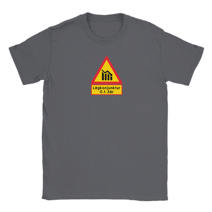Lågkonjunktur Varningsskylt - T-shirt Kolgrå