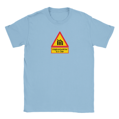 Lågkonjunktur Varningsskylt - T-shirt Ljusblå