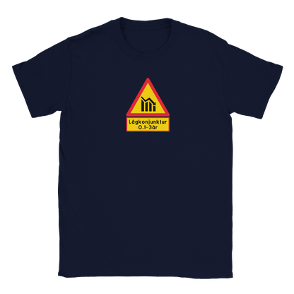 Lågkonjunktur Varningsskylt - T-shirt Marinblå