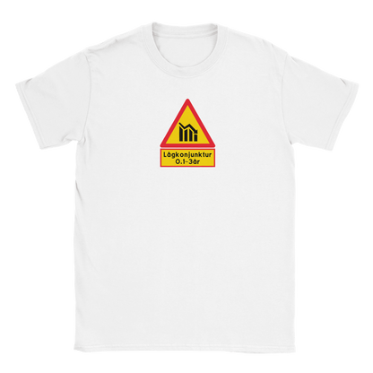 Lågkonjunktur Varningsskylt - T-shirt Vit