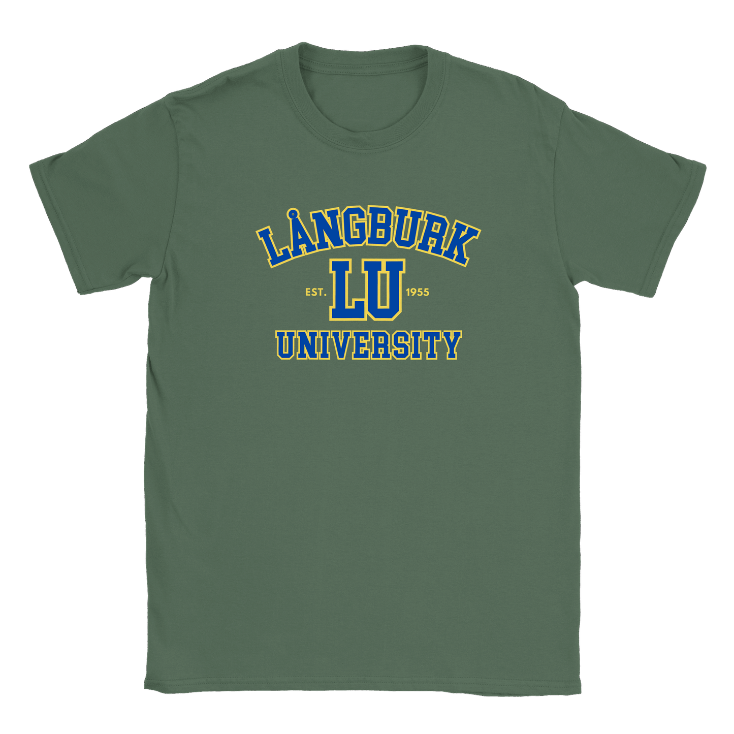 Långburk University - T-shirt Military Green