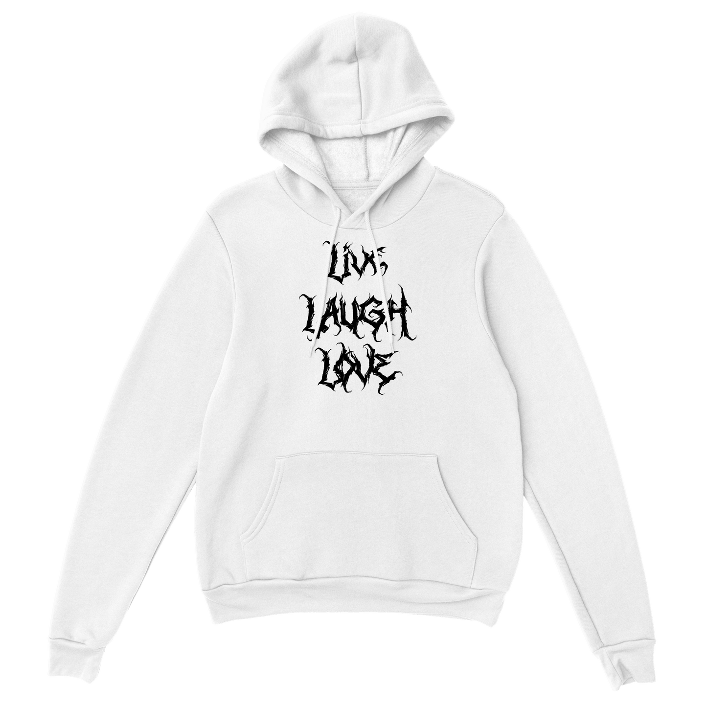 Live Laugh Love - Hoodie Vit