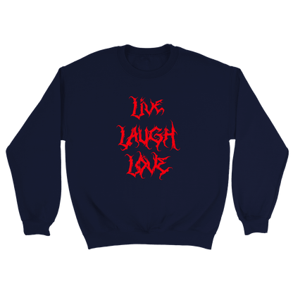 Live Laugh Love - Sweatshirt Marinblå