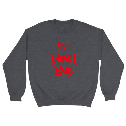 Live Laugh Love - Sweatshirt Mörkgrå