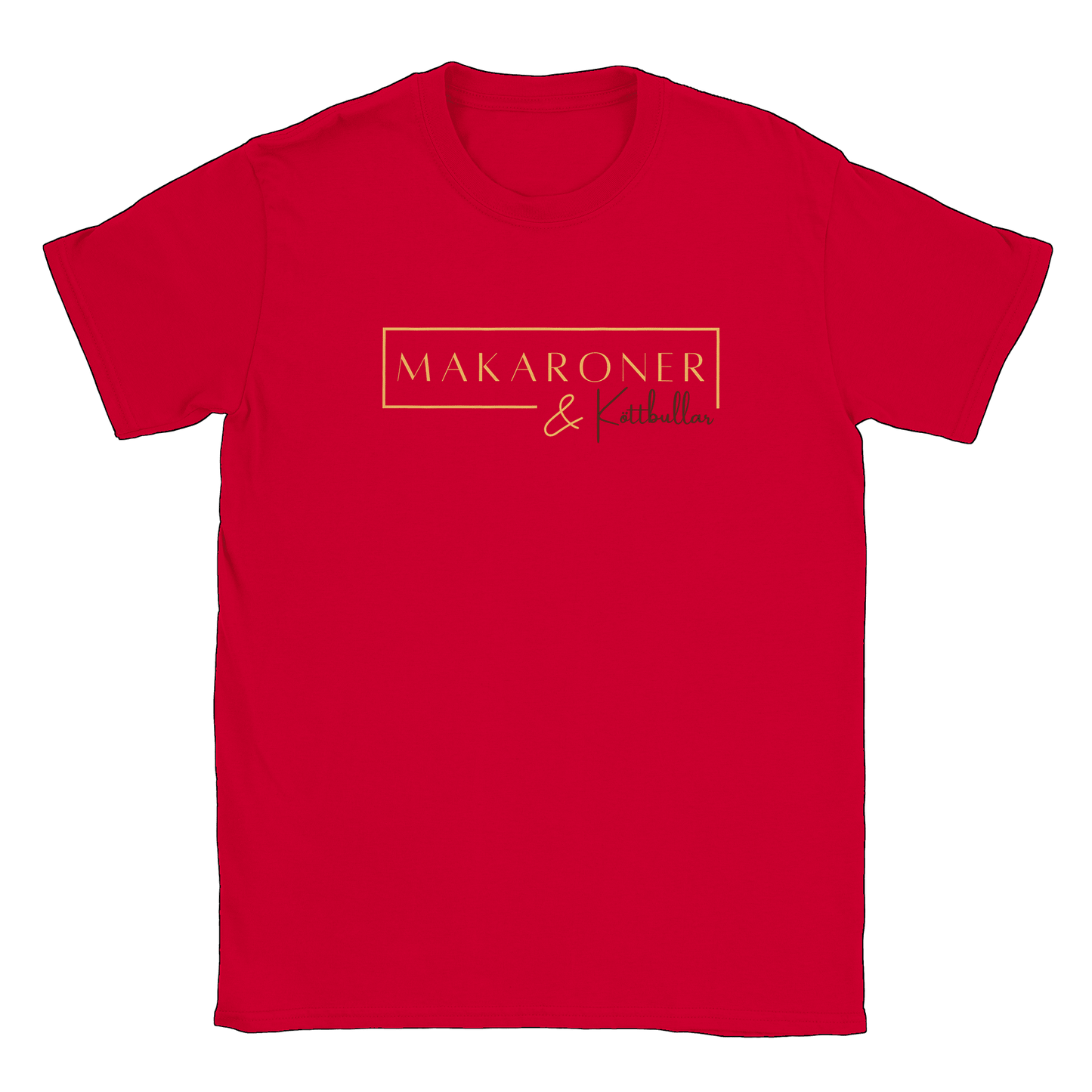 Makaroner och Köttbullar - T-shirt Röd