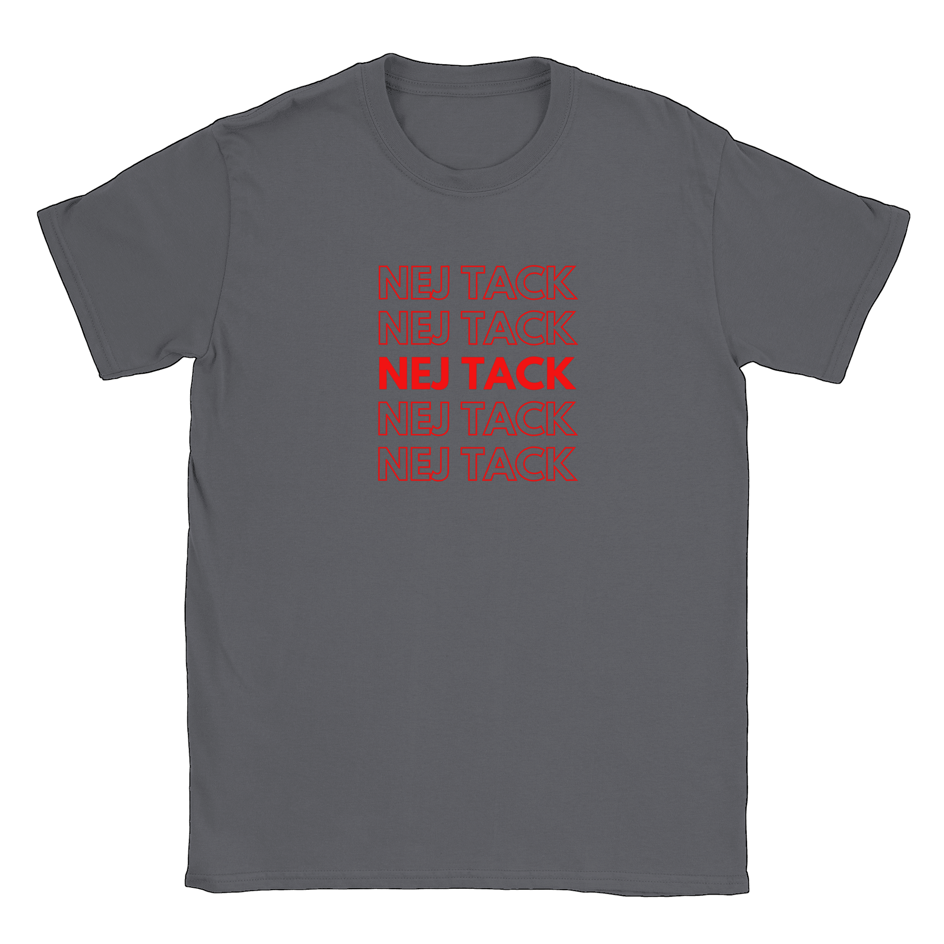 Nej tack - T-shirt Charcoal