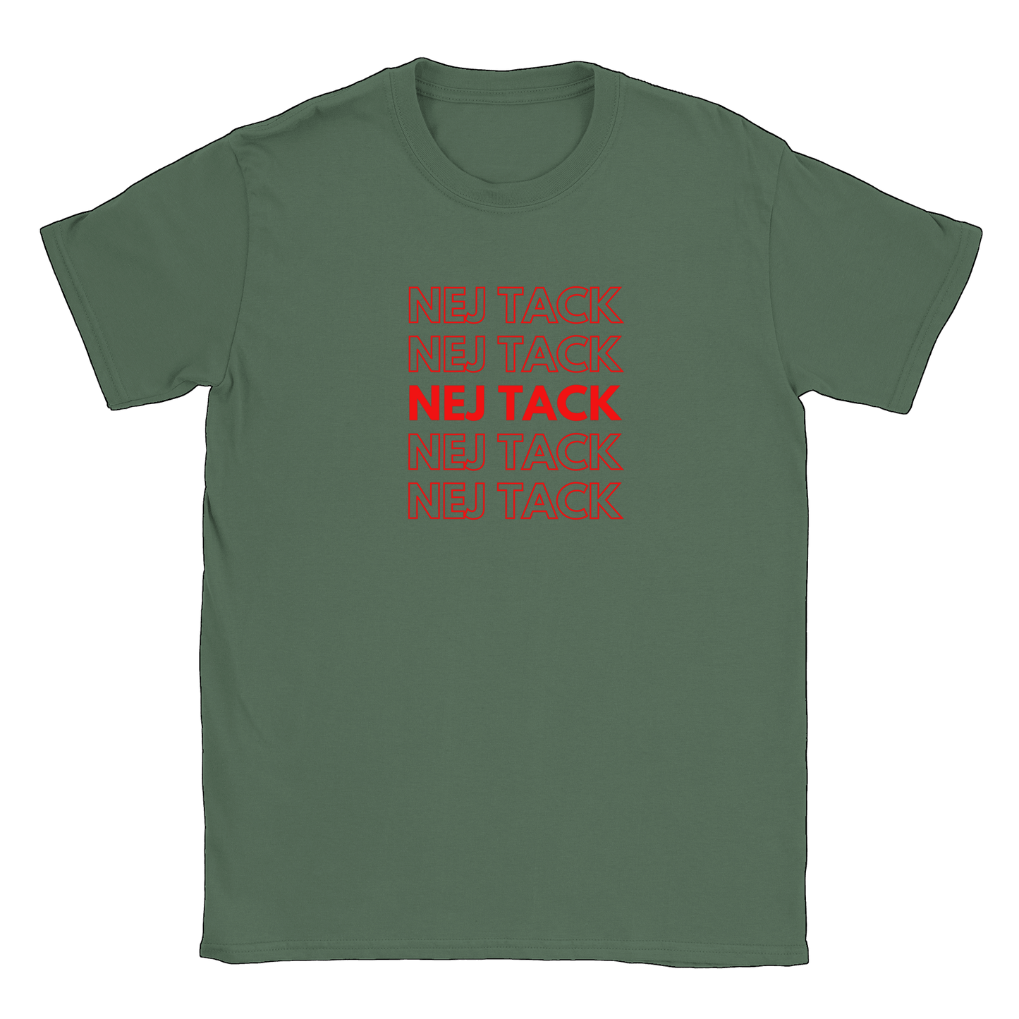 Nej tack - T-shirt Military Green