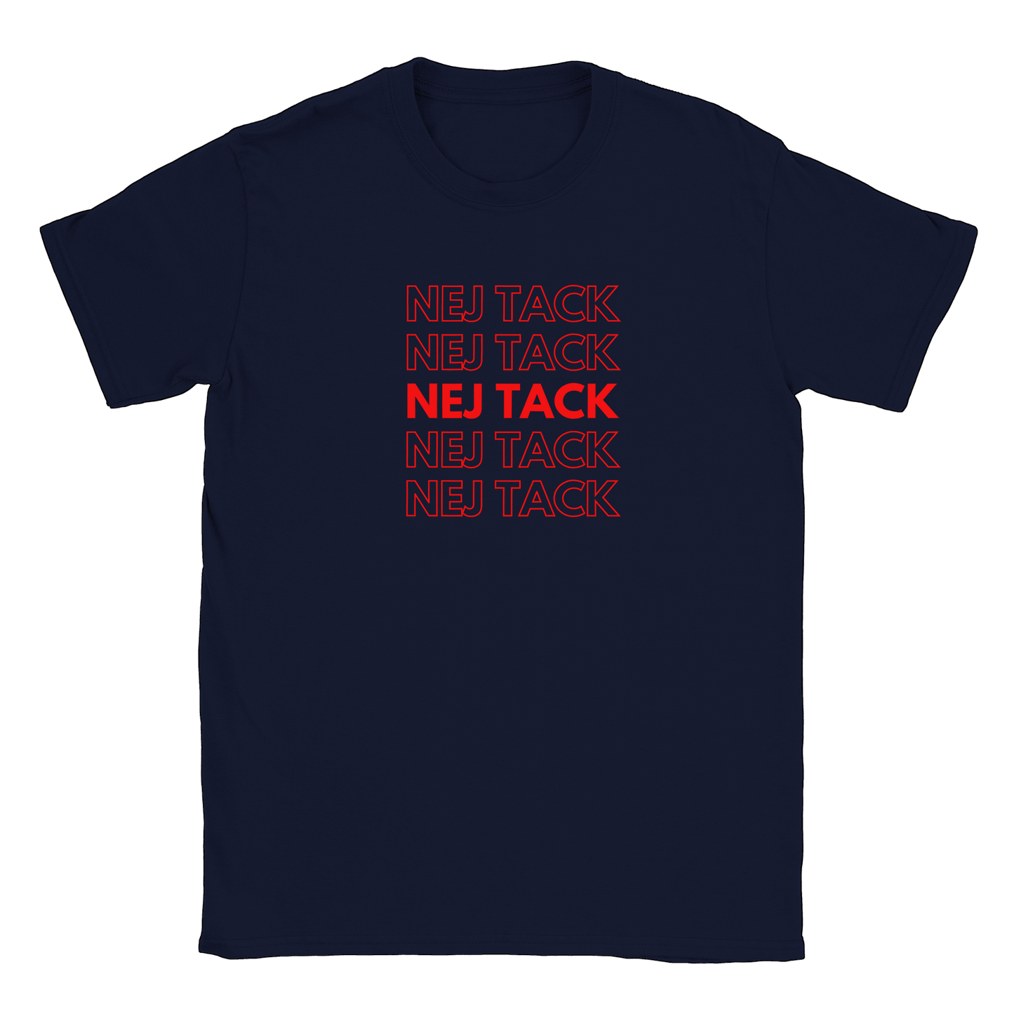 Nej tack - T-shirt Navy