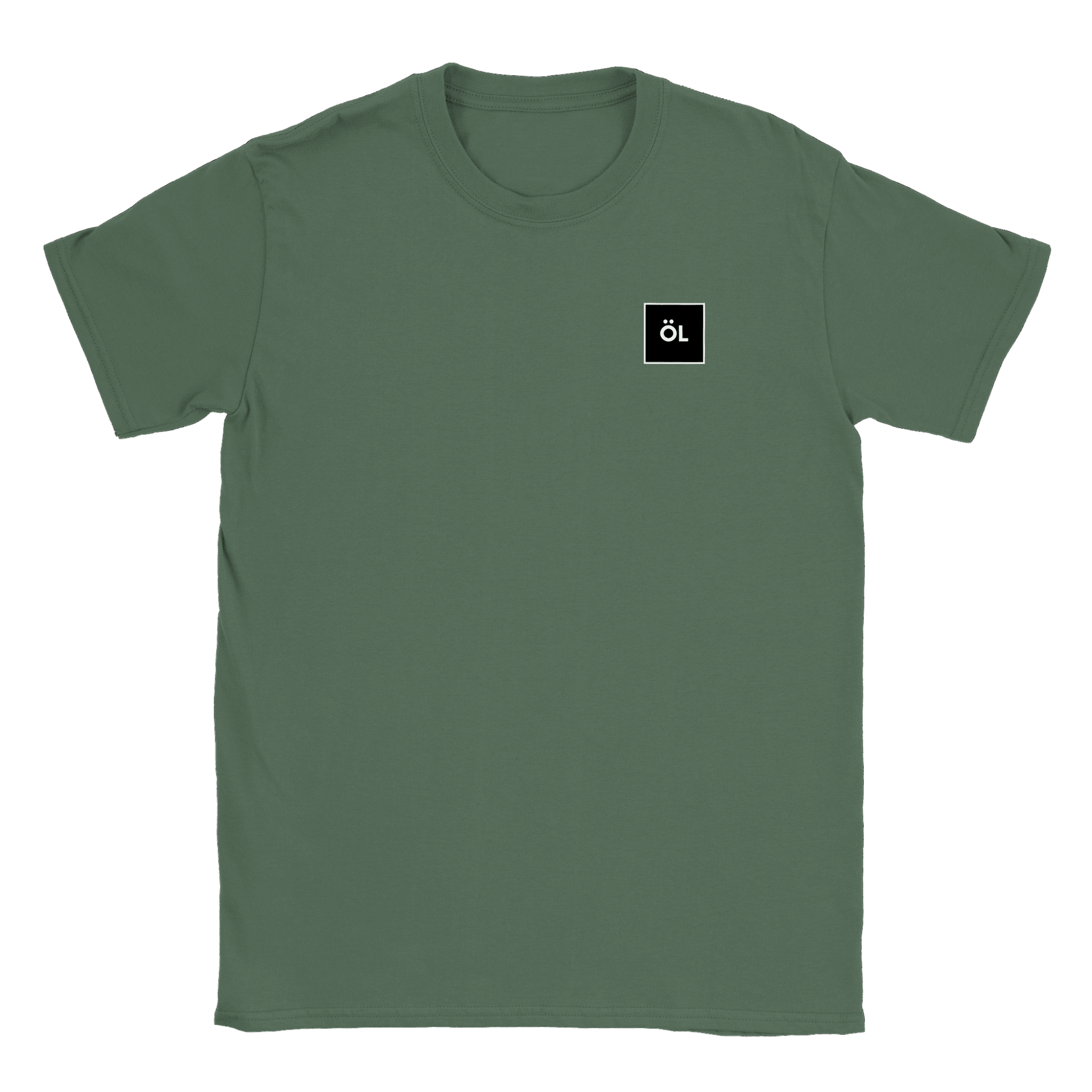 Öl i fyrkant - T-shirt Military Green