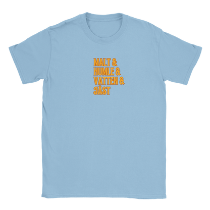 Öl recept - T-shirt Ljusblå