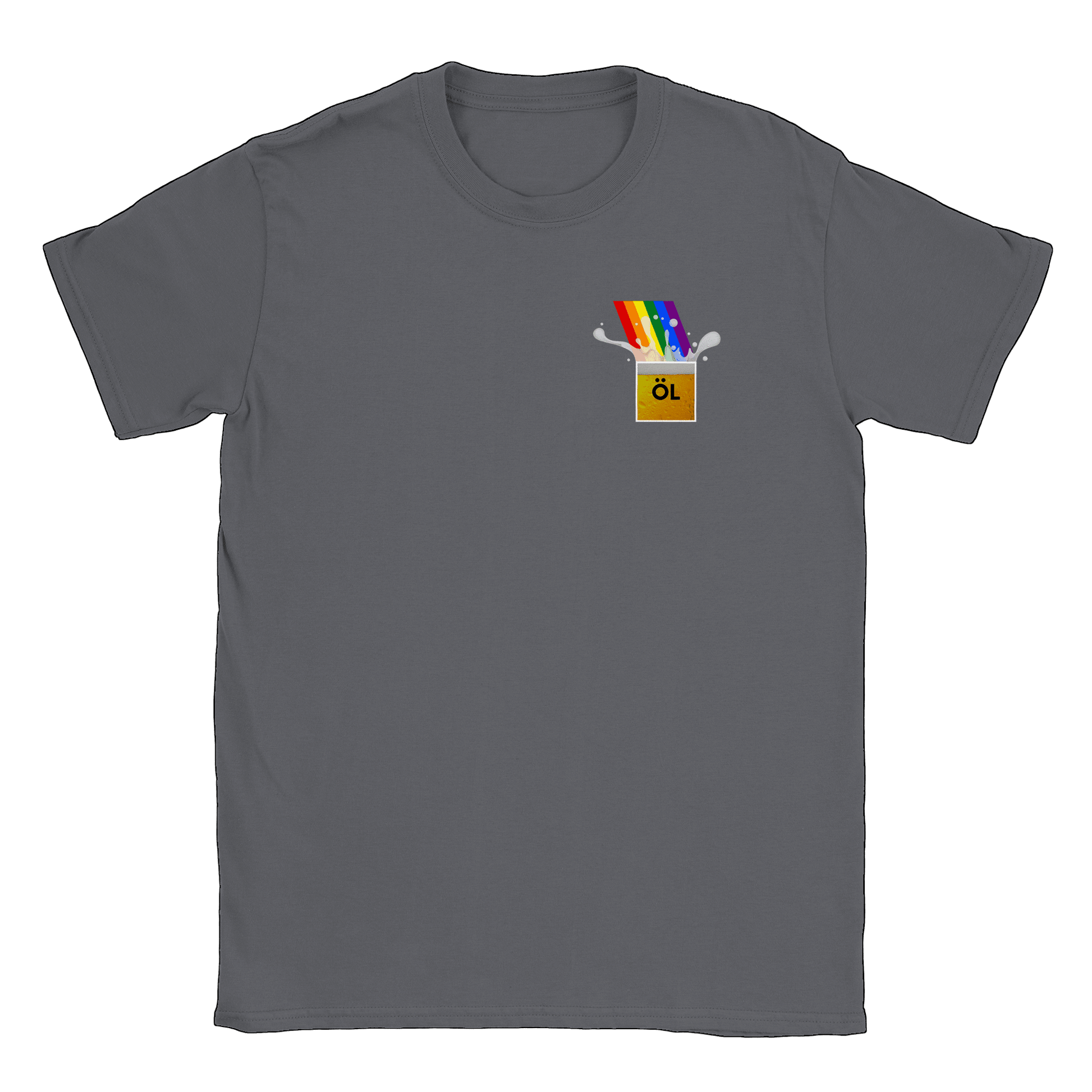 Öl vid regnbågens slut - T-shirt Charcoal