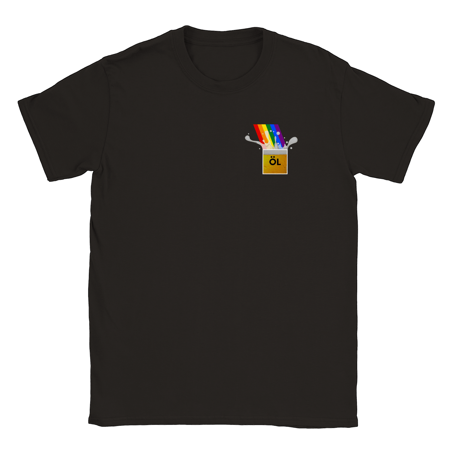 Öl vid regnbågens slut - T-shirt Svart