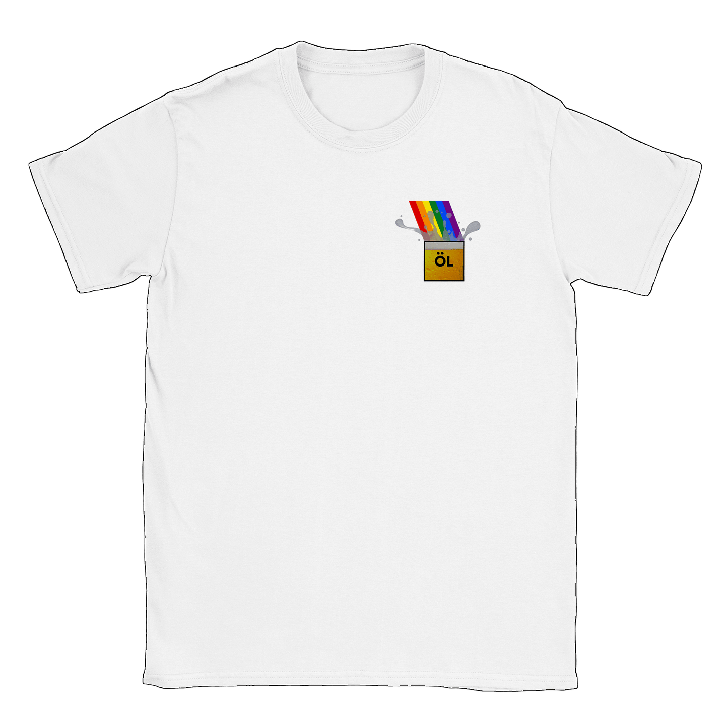 Öl vid regnbågens slut - T-shirt Vit