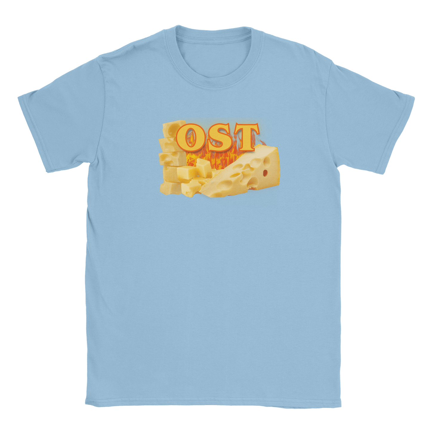 Ost - T-shirt Ljusblå