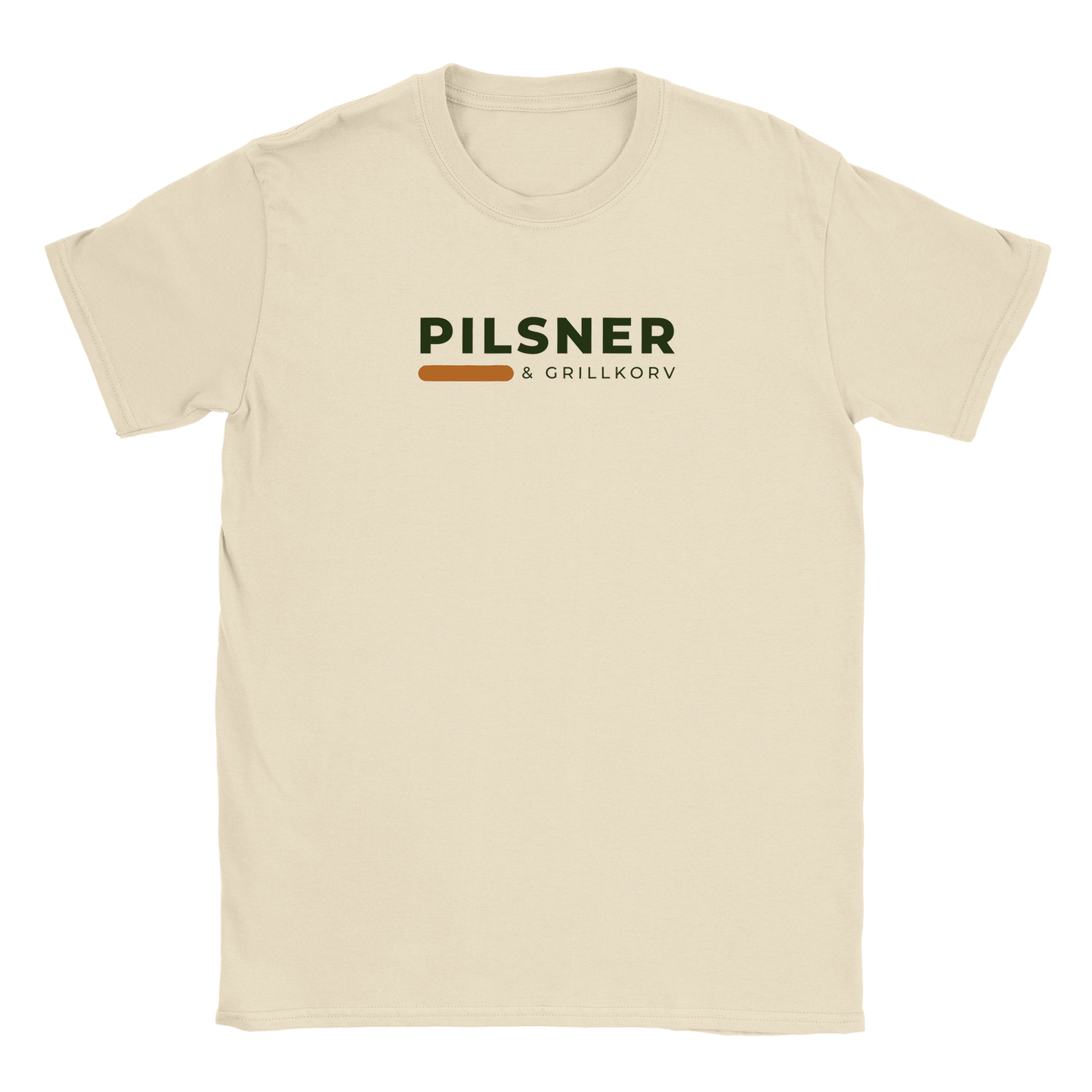 Pilsner och grillkorv - T-shirt Beige