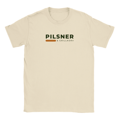 Pilsner och grillkorv - T-shirt Beige