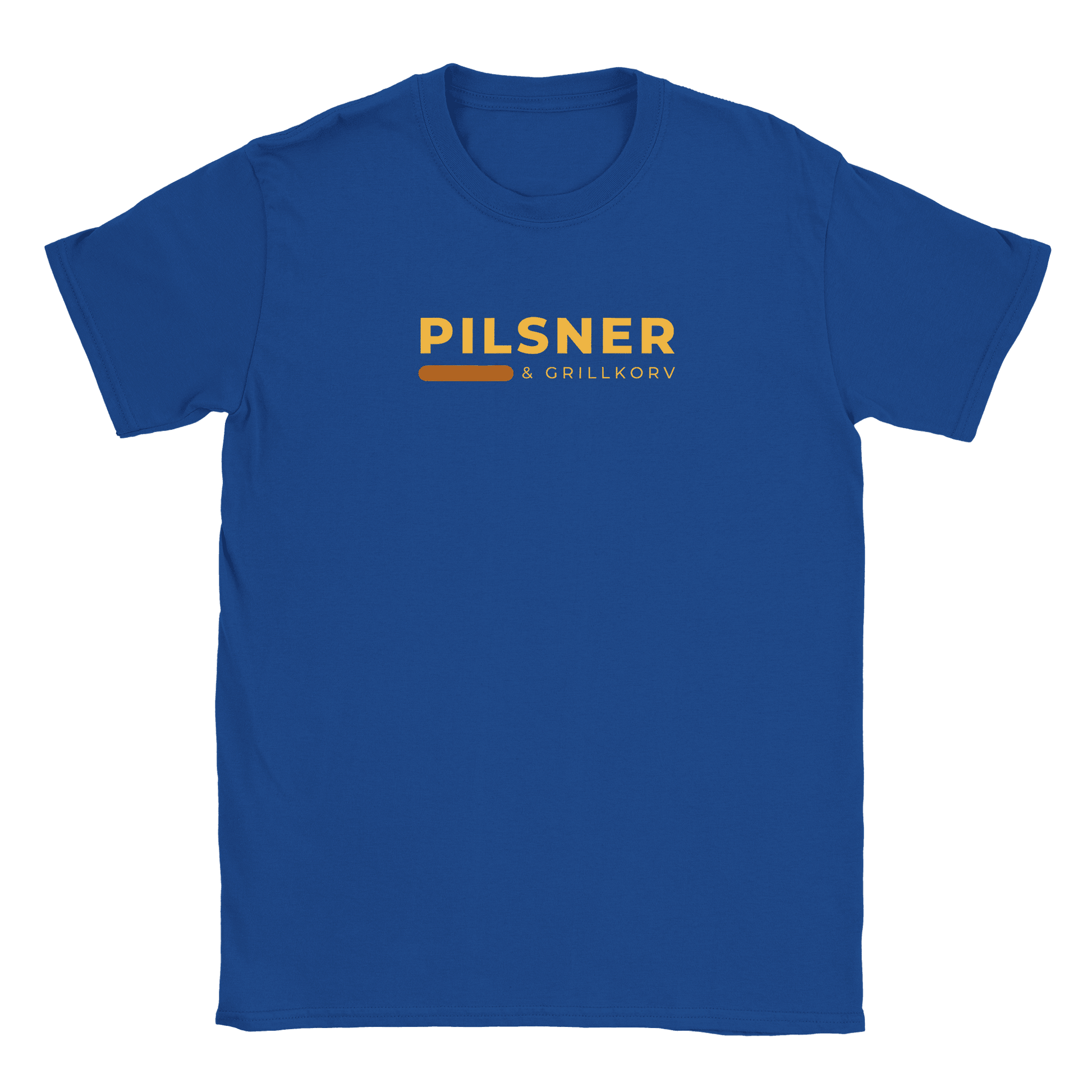 Pilsner och grillkorv - T-shirt Blå