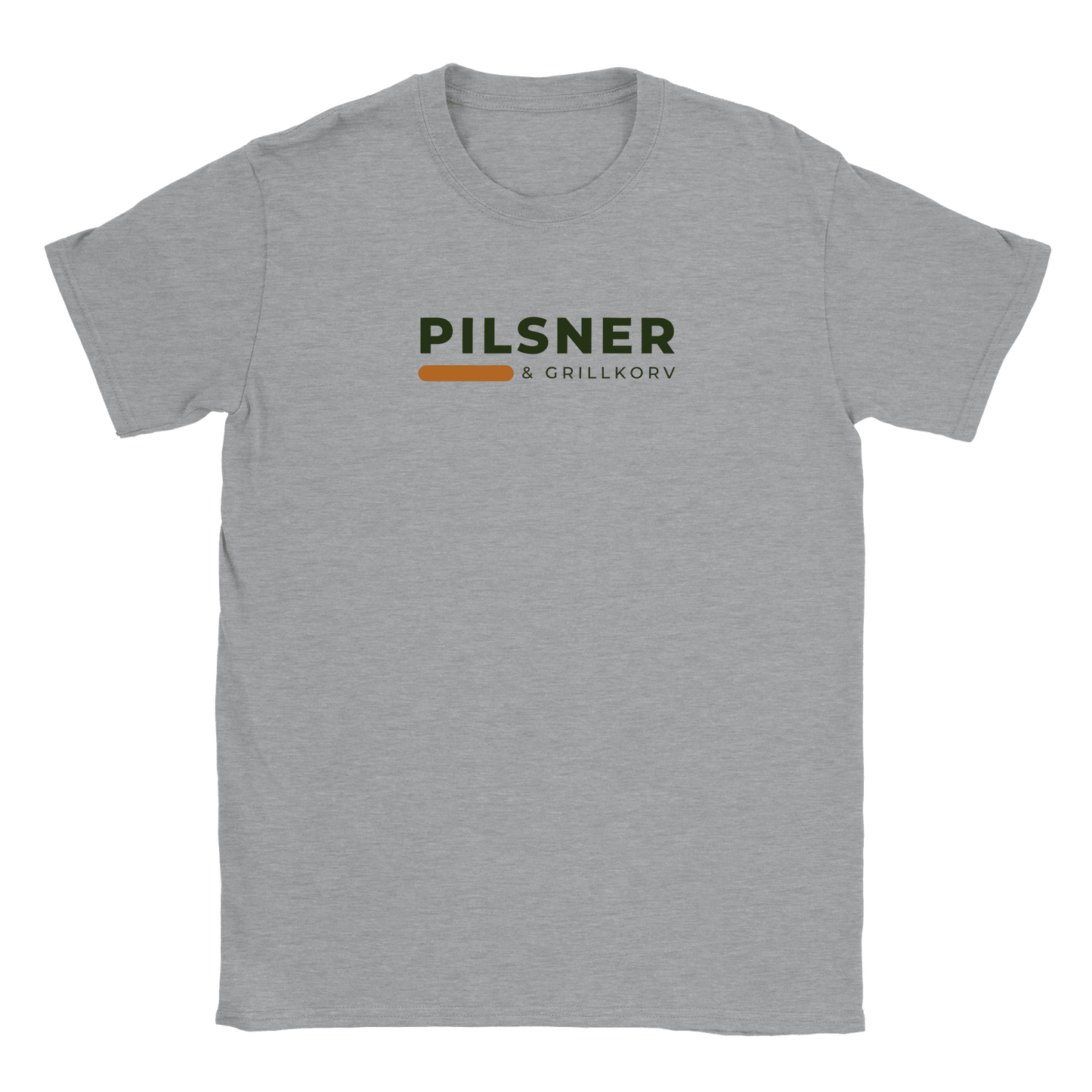 Pilsner och grillkorv - T-shirt Grå