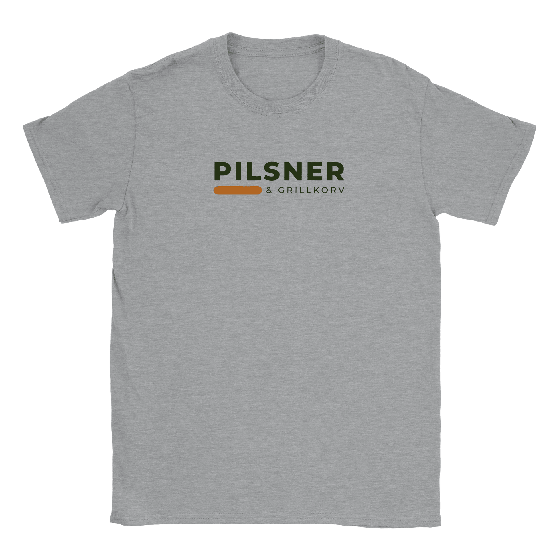 Pilsner och grillkorv - T-shirt Grå