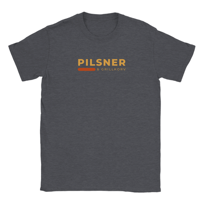 Pilsner och grillkorv - T-shirt Mörkgrå