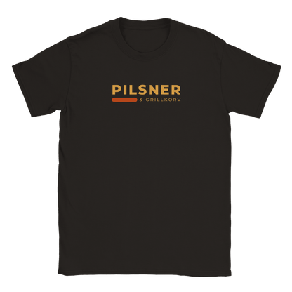 Pilsner och grillkorv - T-shirt Svart