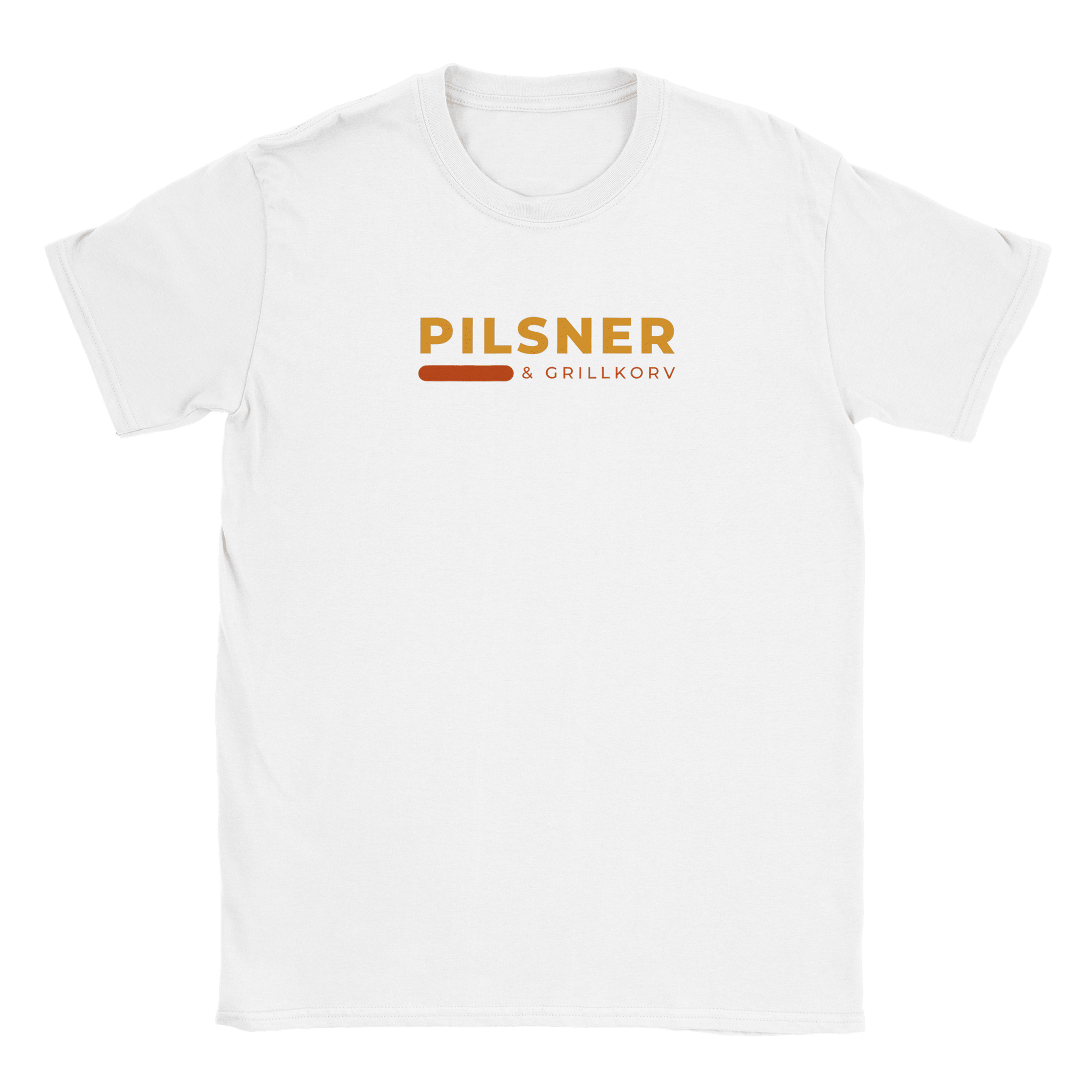 Pilsner och grillkorv - T-shirt Vit
