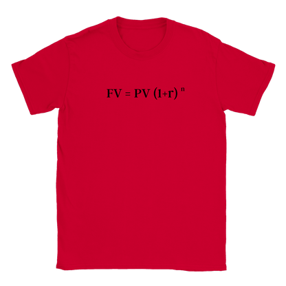 Ränta på ränta formel - T-shirt Röd