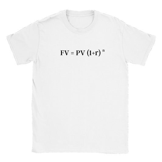 Ränta på ränta formel - T-shirt Vit