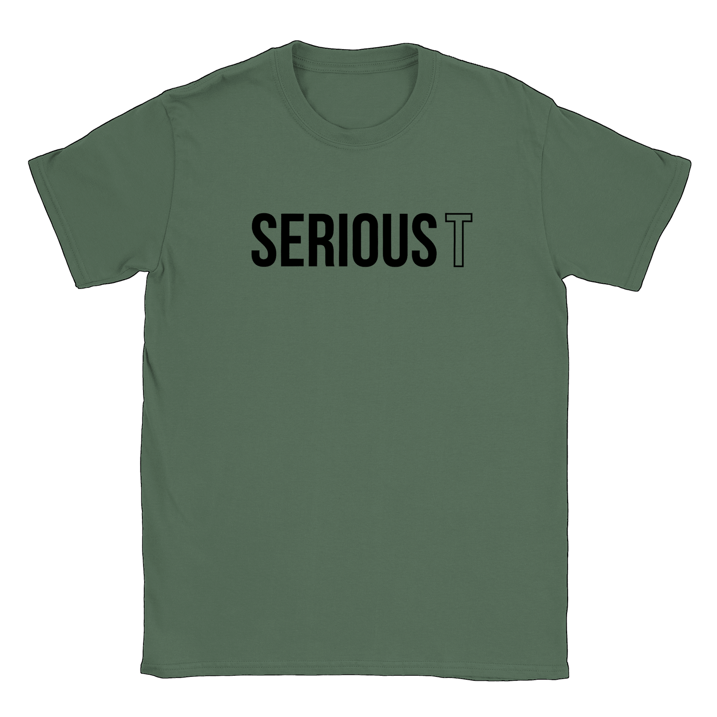 Serious T Logo - T-shirt Military Green