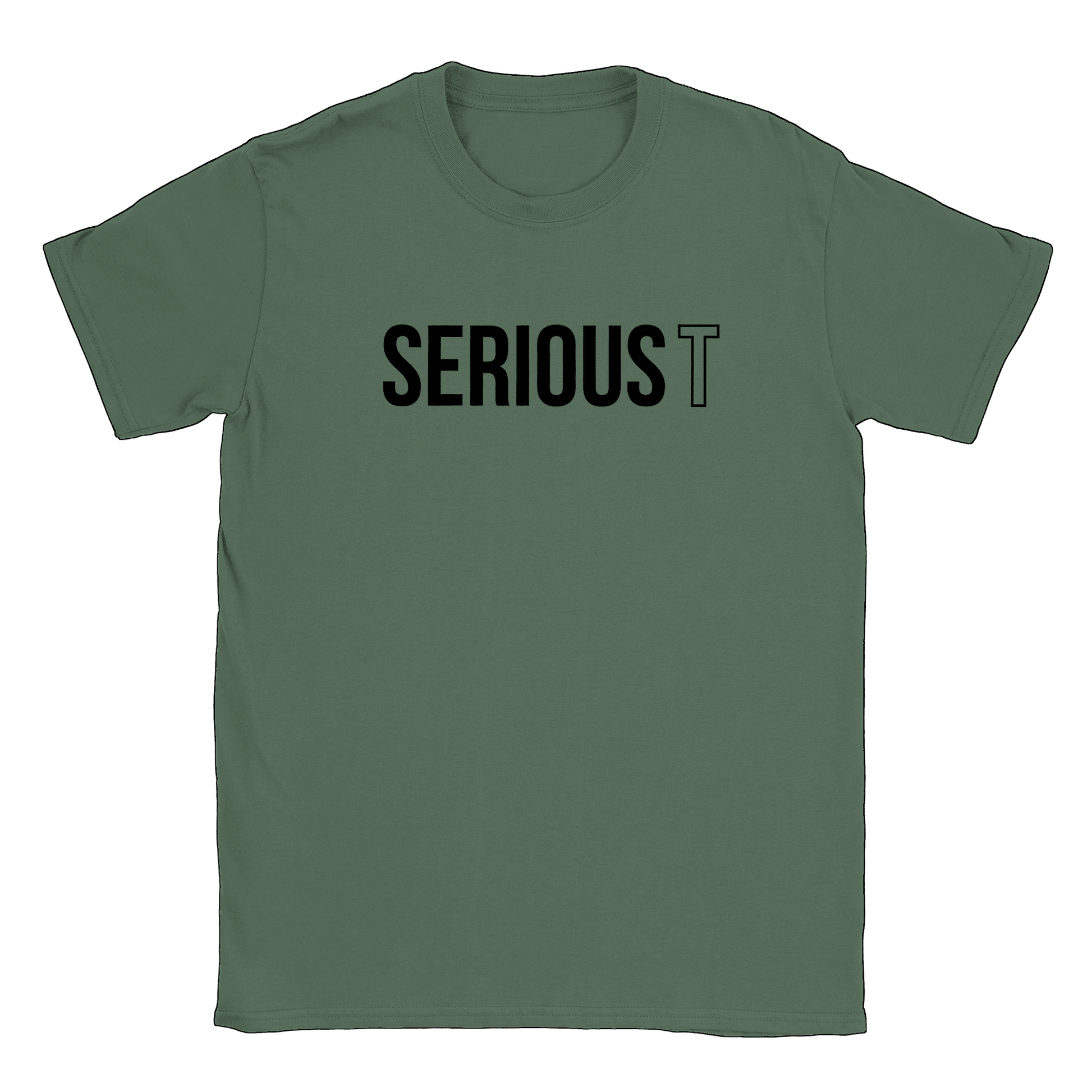 Serious T Logo - T-shirt Military Green