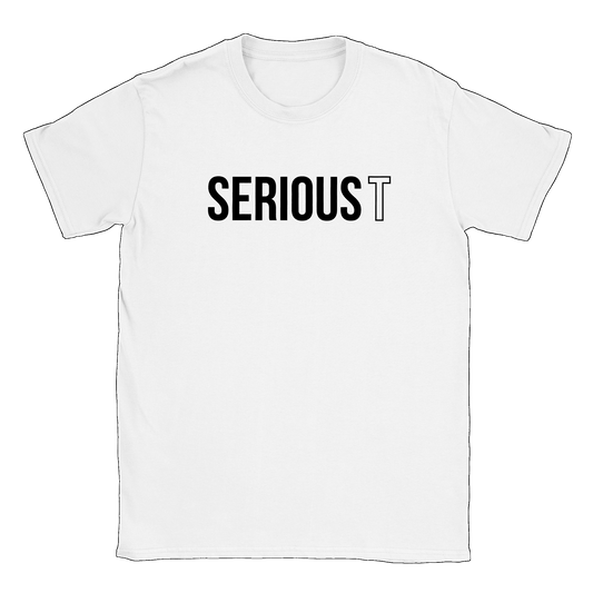 Serious T Logo - T-shirt Vit