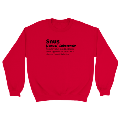Snus - Sweatshirt Röd