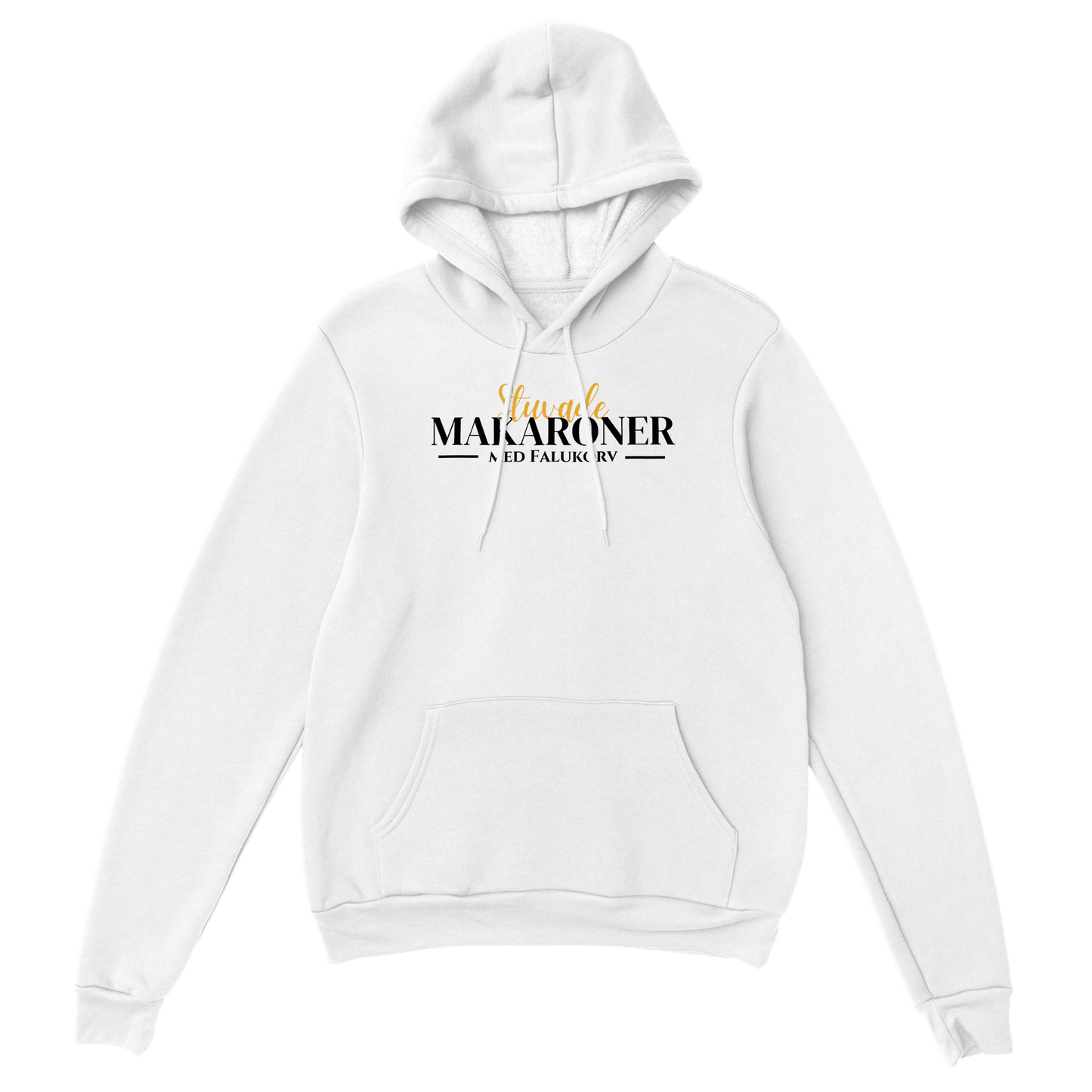 Stuvade makaroner med falukorv - Hoodie Vit