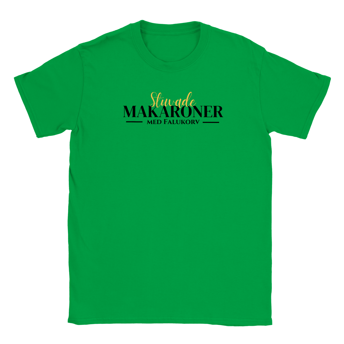 Stuvade makaroner med falukorv - T-shirt för barn Grön