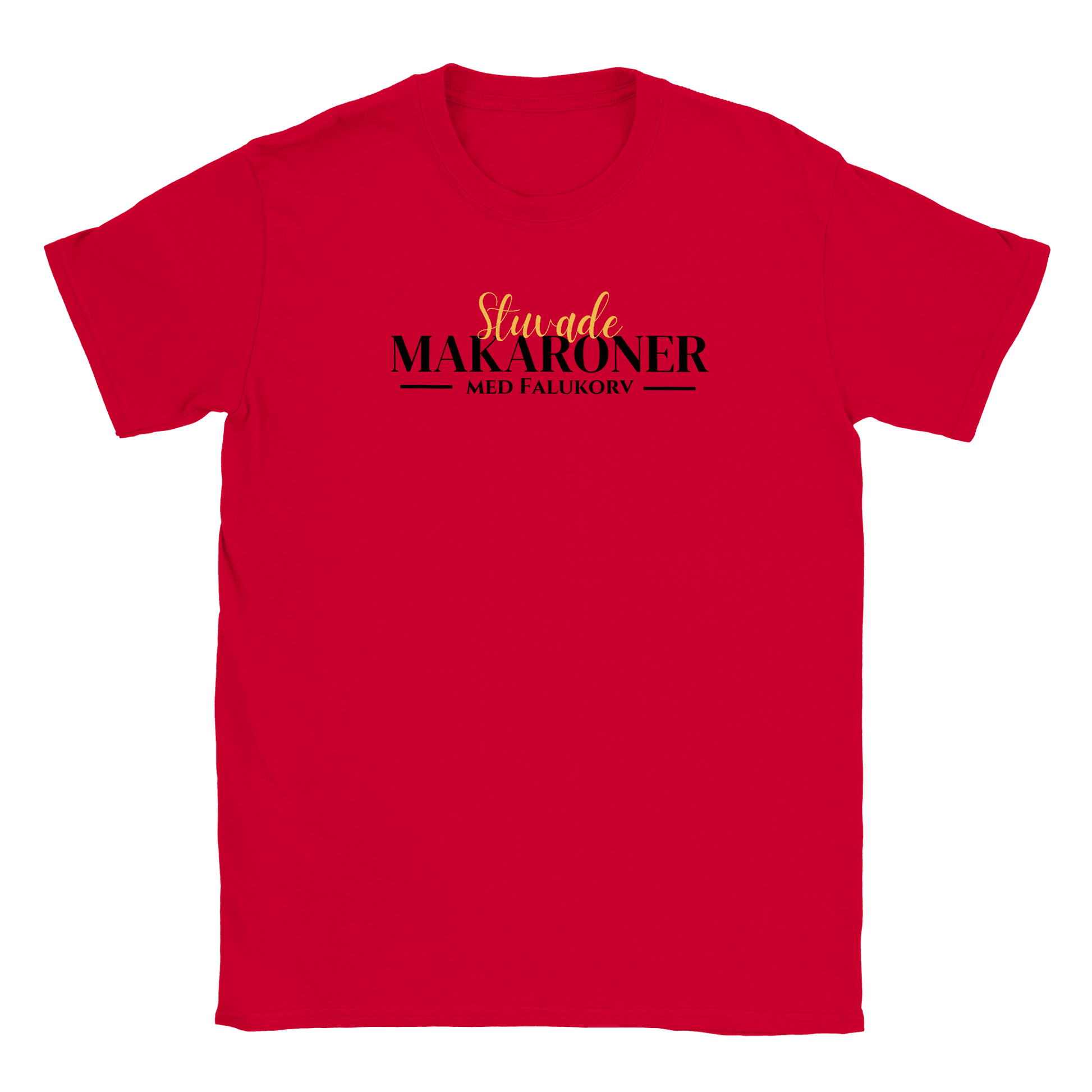 Stuvade makaroner med falukorv - T-shirt för barn Röd