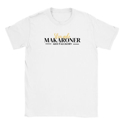 Stuvade makaroner med falukorv - T-shirt för barn Vit