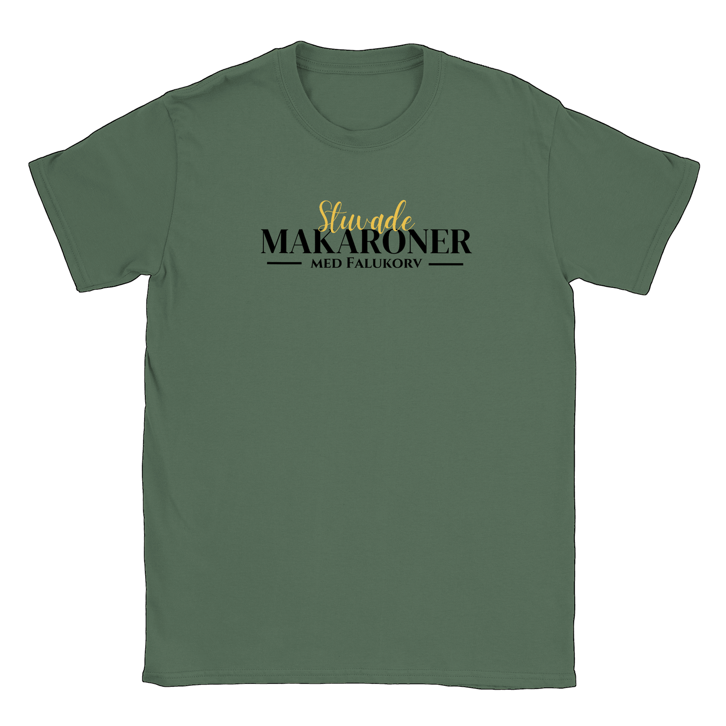 Stuvade makaroner med falukorv - T-shirt Military Green