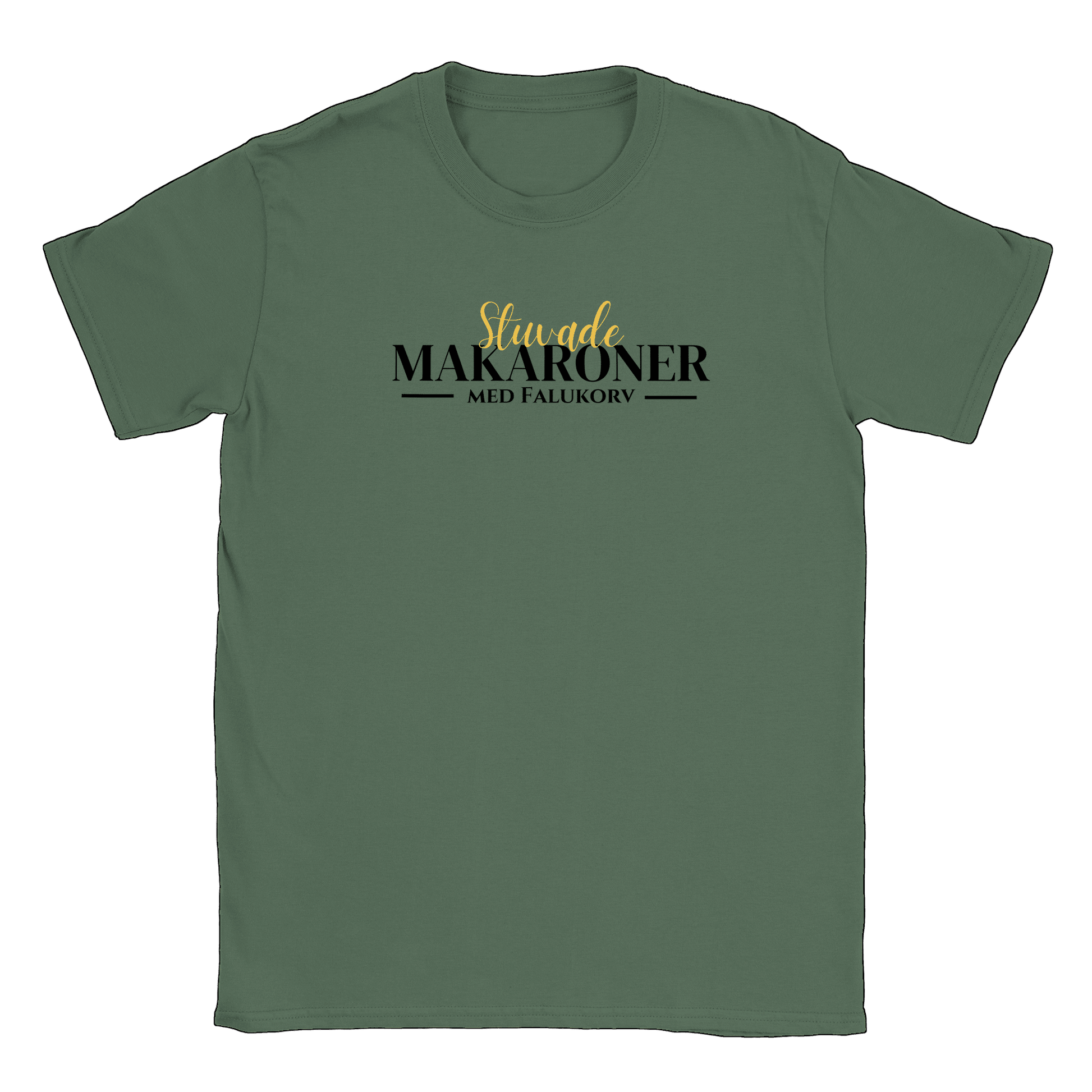 Stuvade makaroner med falukorv - T-shirt Military Green