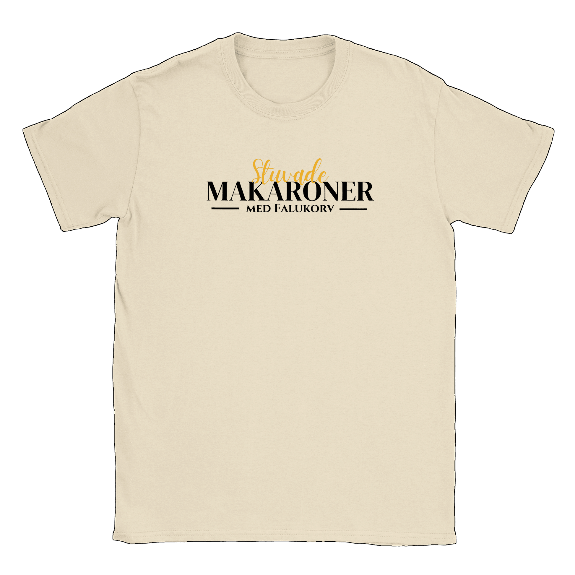 Stuvade makaroner med falukorv - T-shirt Natural