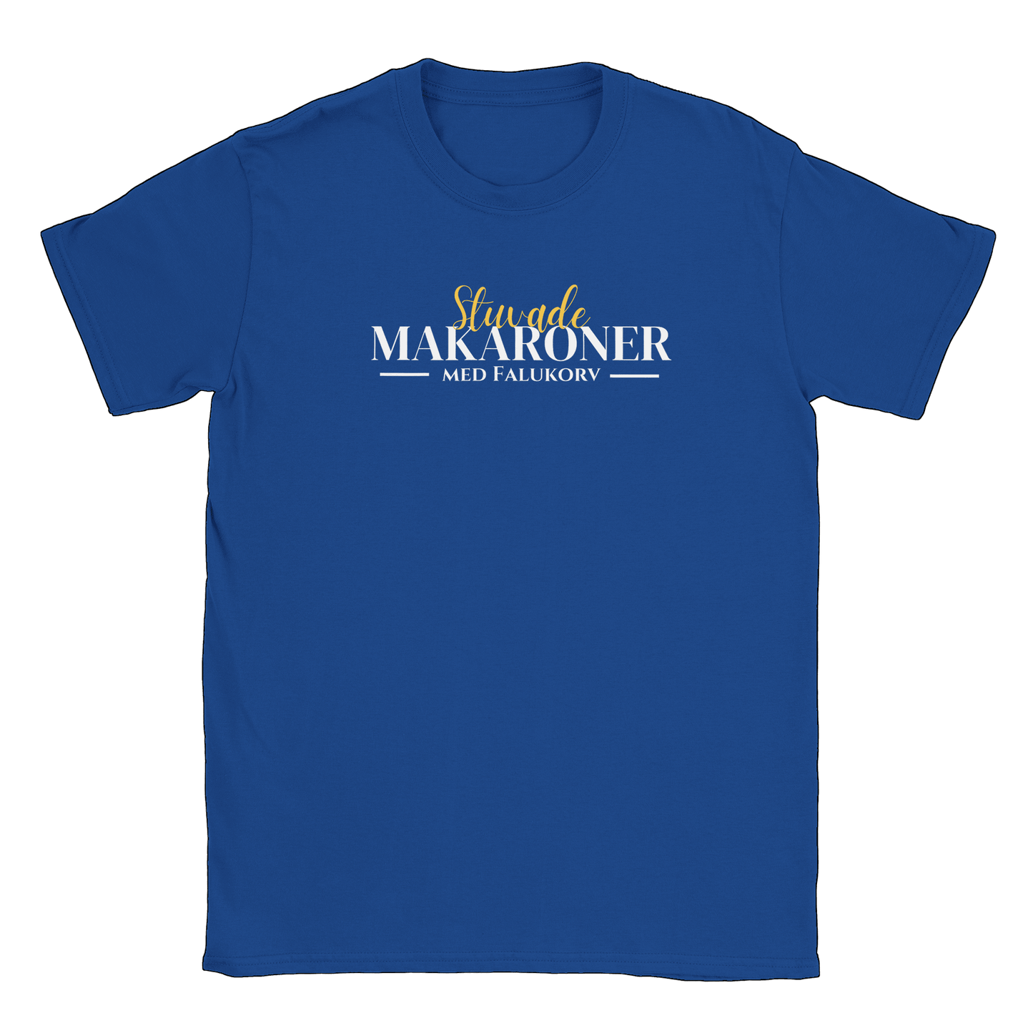 Stuvade makaroner med falukorv - T-shirt Royal