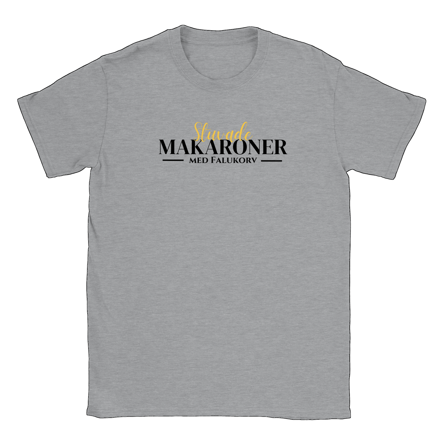 Stuvade makaroner med falukorv - T-shirt Sports Grey