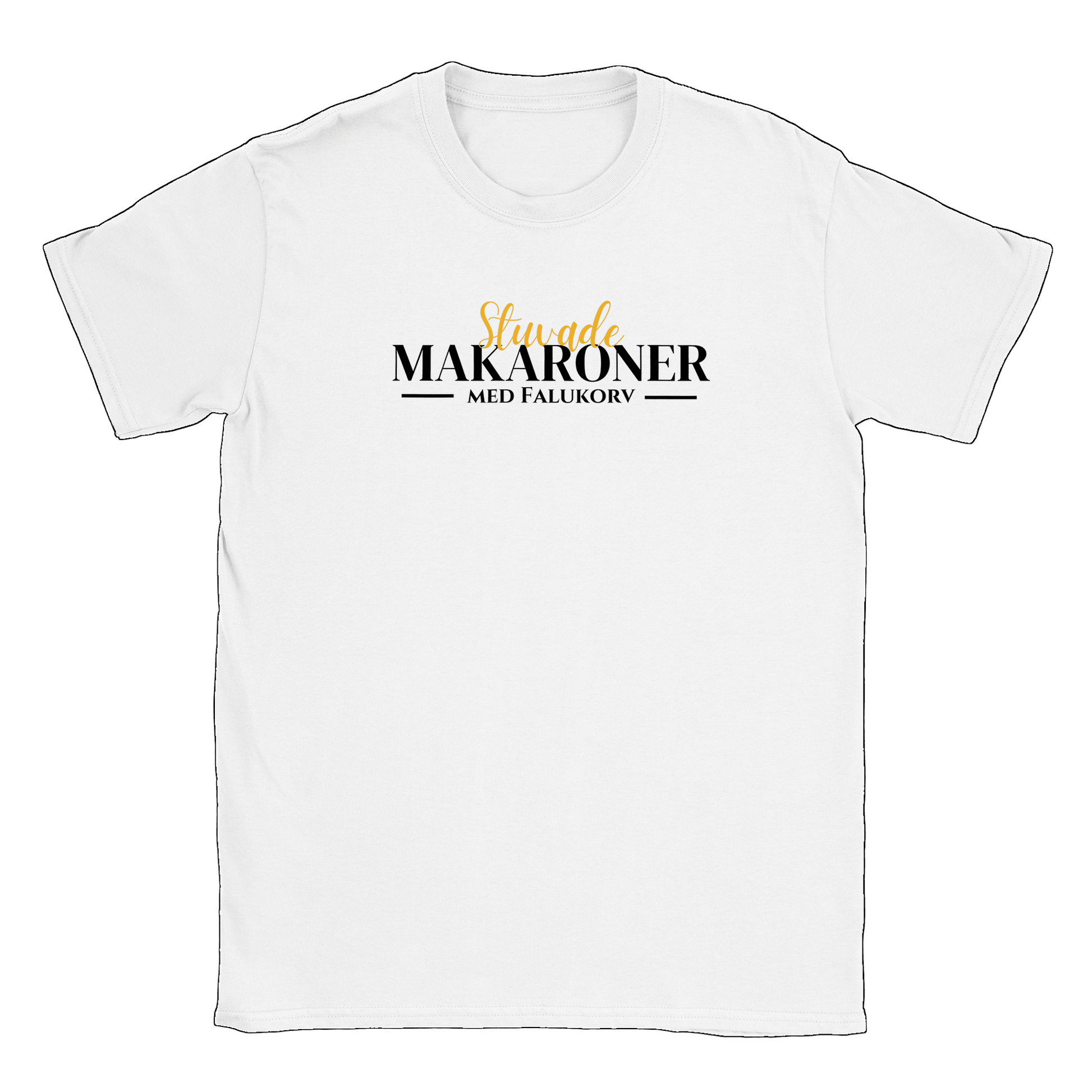 Stuvade makaroner med falukorv - T-shirt Vit