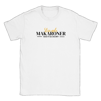 Stuvade makaroner med falukorv - T-shirt Vit