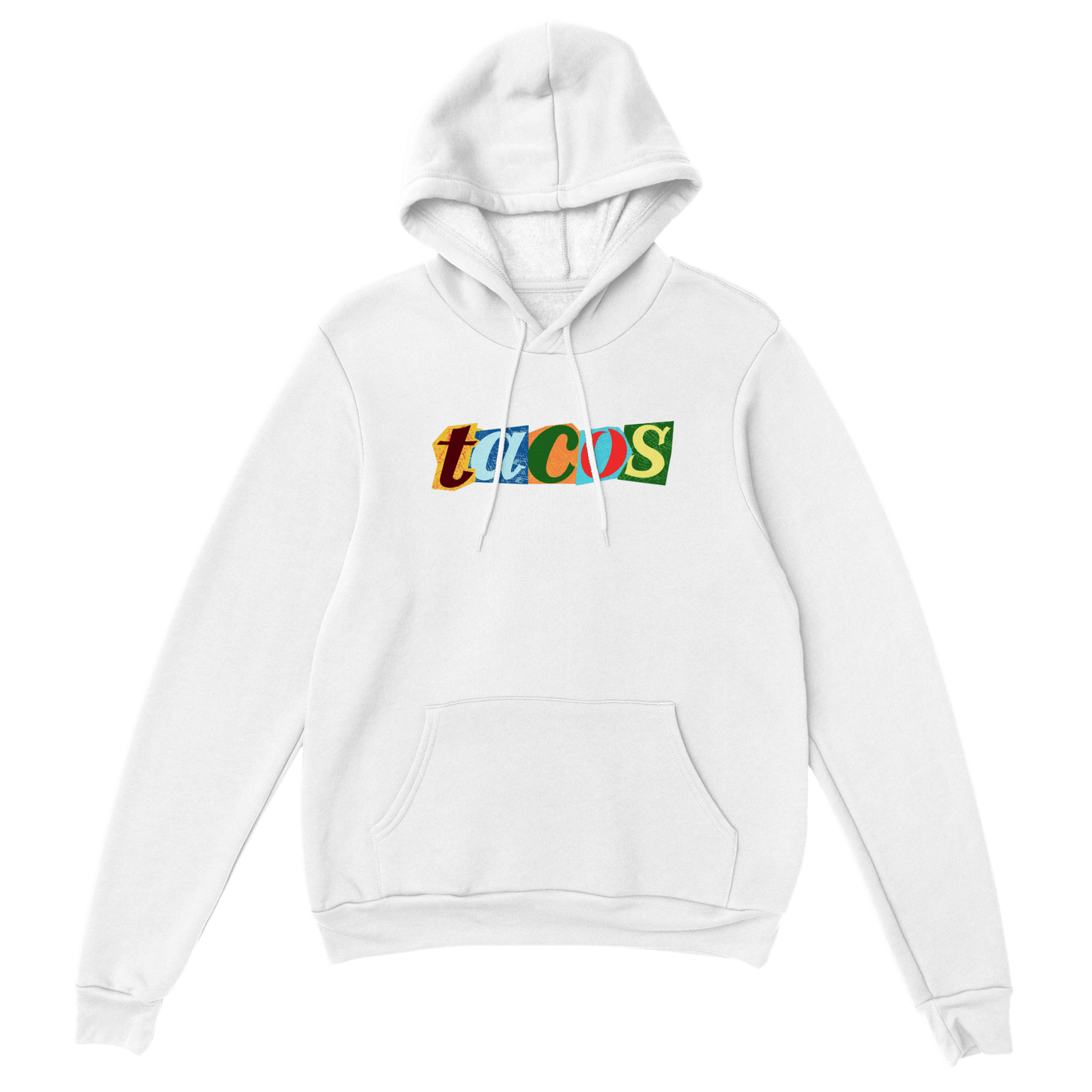 Tacos färgglad - Hoodie Vit