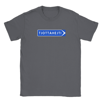 Tjottahejti skylt - T-shirt Charcoal