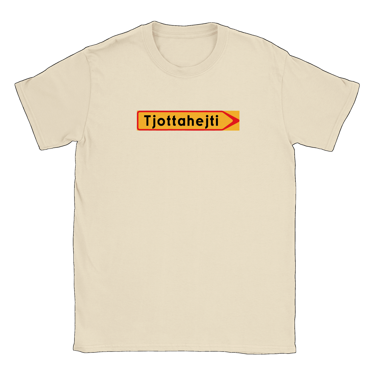Tjottahejti skylt - T-shirt Natural