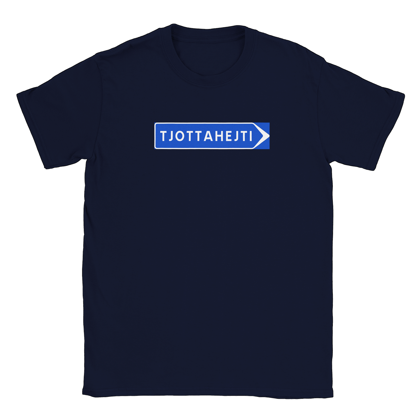 Tjottahejti skylt - T-shirt Navy