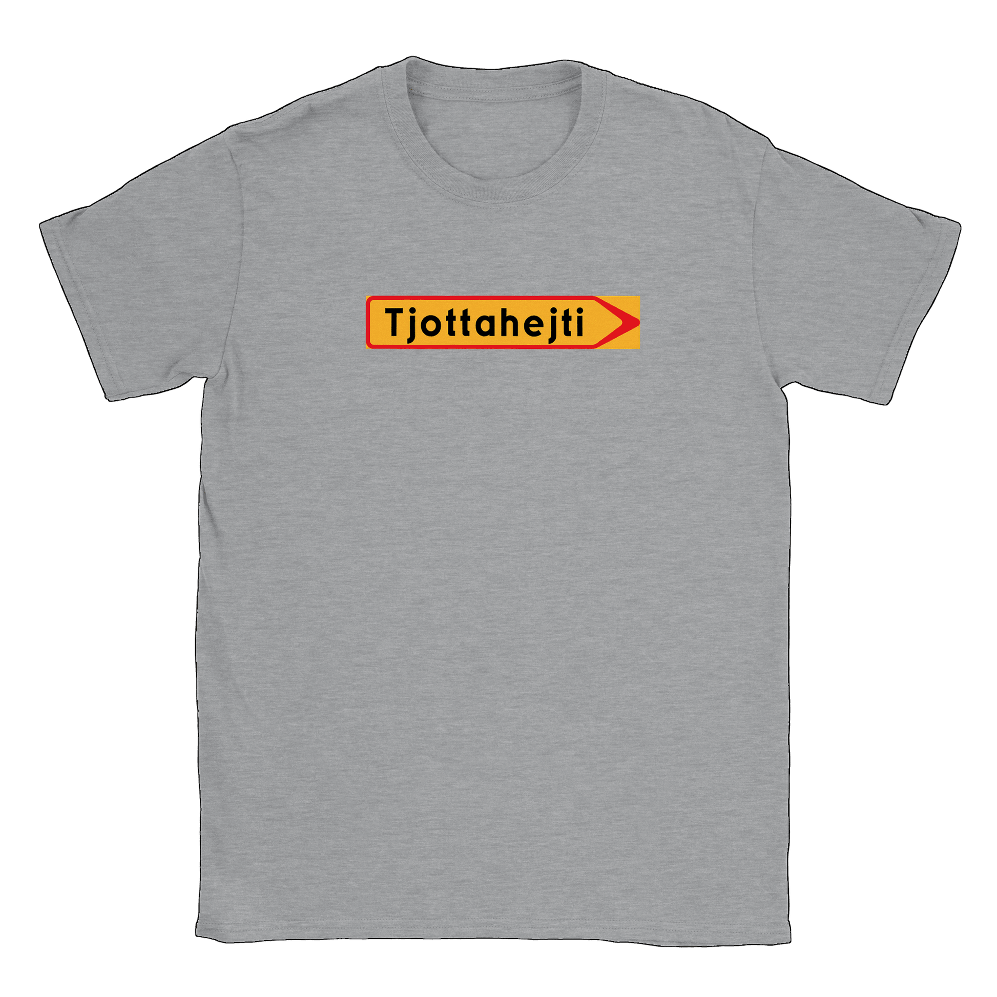 Tjottahejti skylt - T-shirt Sports Grey