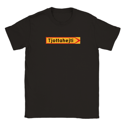 Tjottahejti skylt - T-shirt Svart